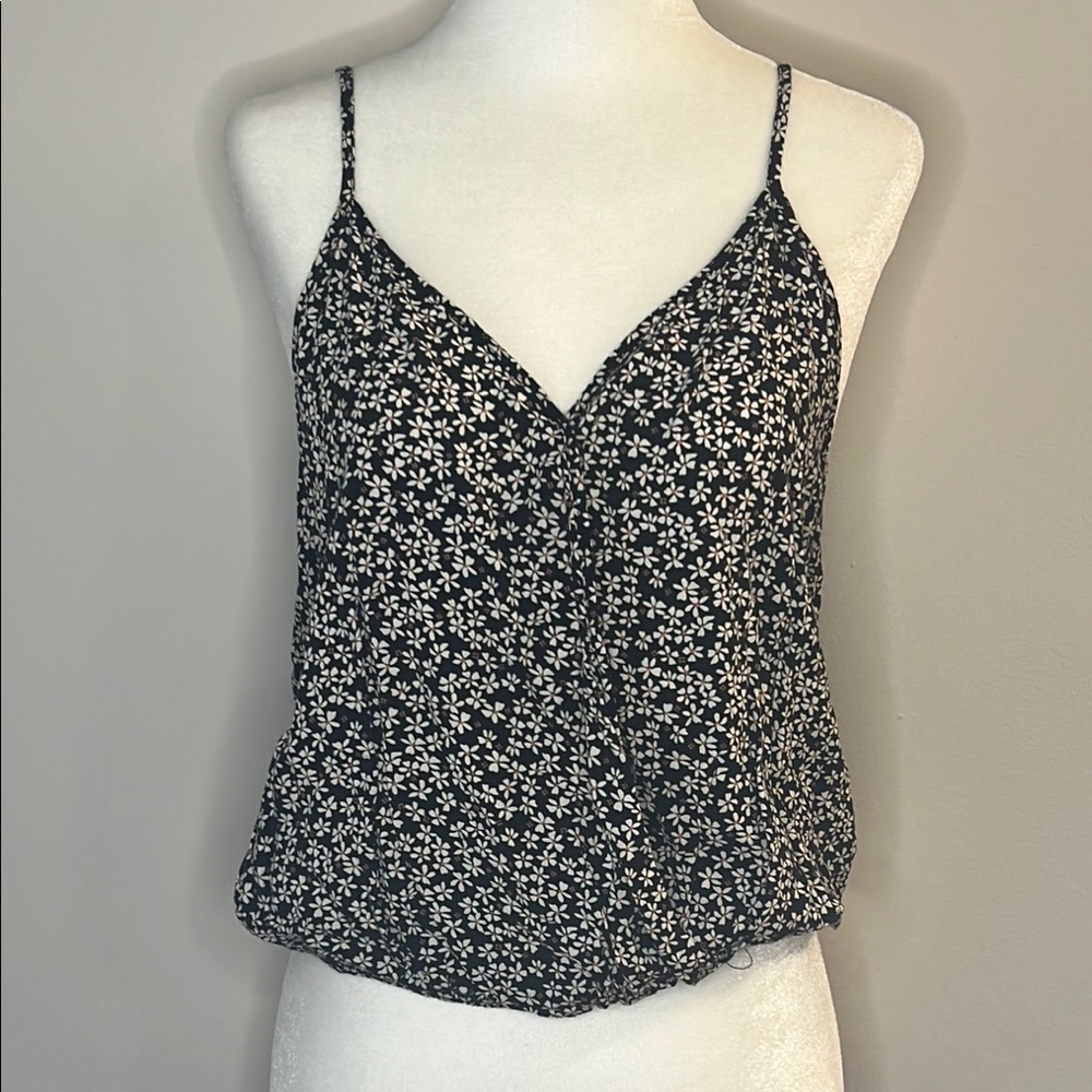 Garage Black and White Crop Camisole Tank Top